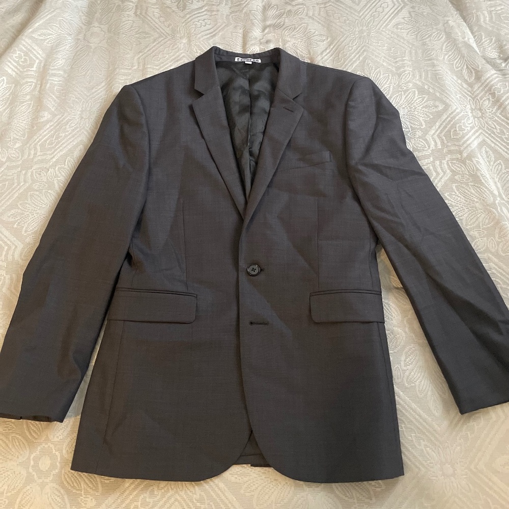 Express mens suit dark grey
